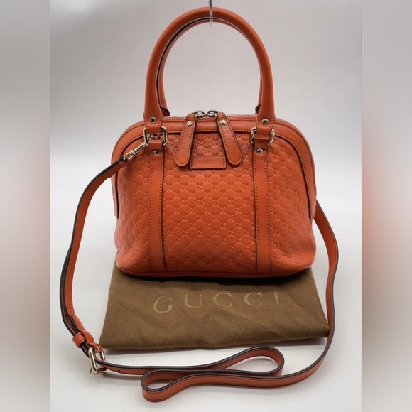 Gucci Handbags - Gucci Microguccissima Mini Dome Satchel Handbag – Vibrant Orange